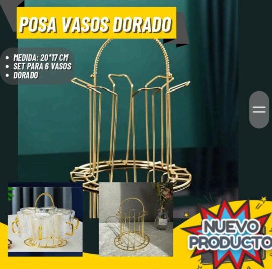 POSA VASO DORADO